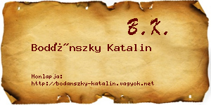 Bodánszky Katalin névjegykártya